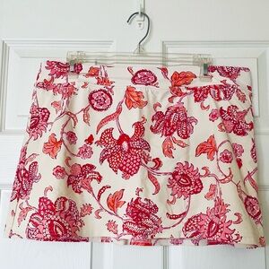 🌸 Land’s End Women’s Floral Print Skort | Size 14 | Pink & White
